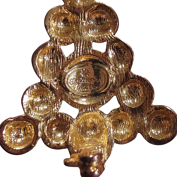 Christopher Radko Vintage Christmas Tree With Enamel & Rhinestone Brooch - Picture 4 of 4